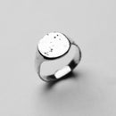 Still - Round Signet Silver Ring