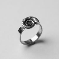 Fossil - Prehistoric Ammonite Ring, Sterling Silver