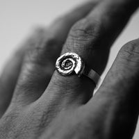 Fossil - Prehistoric Ammonite Ring, Sterling Silver