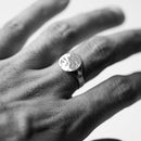 Still - Round Signet Silver Ring